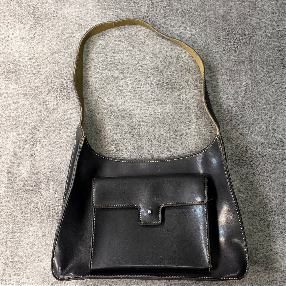Black Mondani Leather Sleek Bag